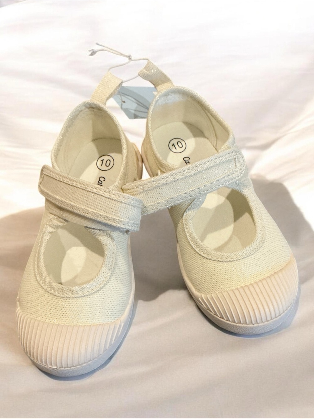 Buy 1 get 1 50% off Cat & Jack Cream Canvas Mary Jane Sneakers for Kids
